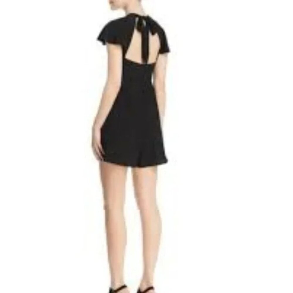 French Connection Flutter Sleeve Open Back Romper NWT